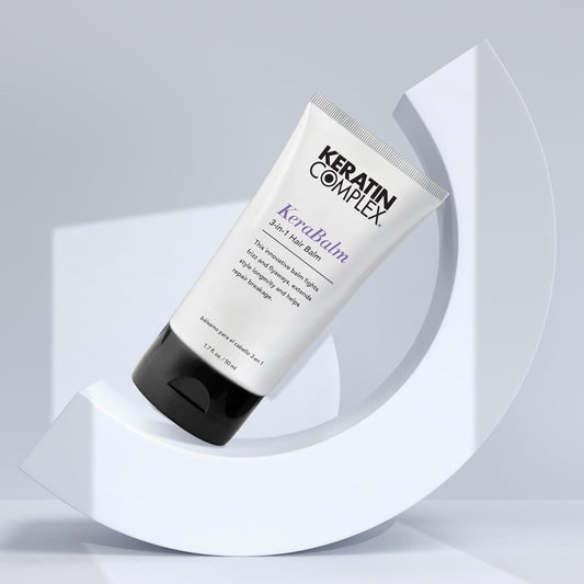 Keratin Complex Infusion Therapy Kerabalm hair balm, 3-in-1 multi-benefit hair balm in 50ml/1.7oz tube, by Pasteur Pharmacy.
