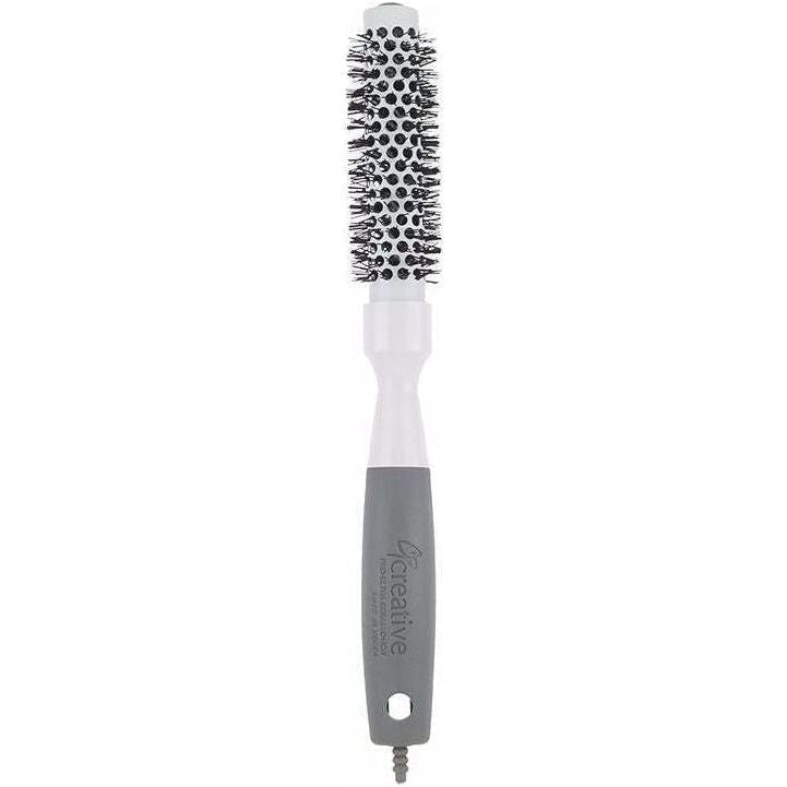 Pro Ultra Ceramic Thermal Round Hair Brush by Pasteur Pharmacy with a round barrel and bristles for styling and volume.