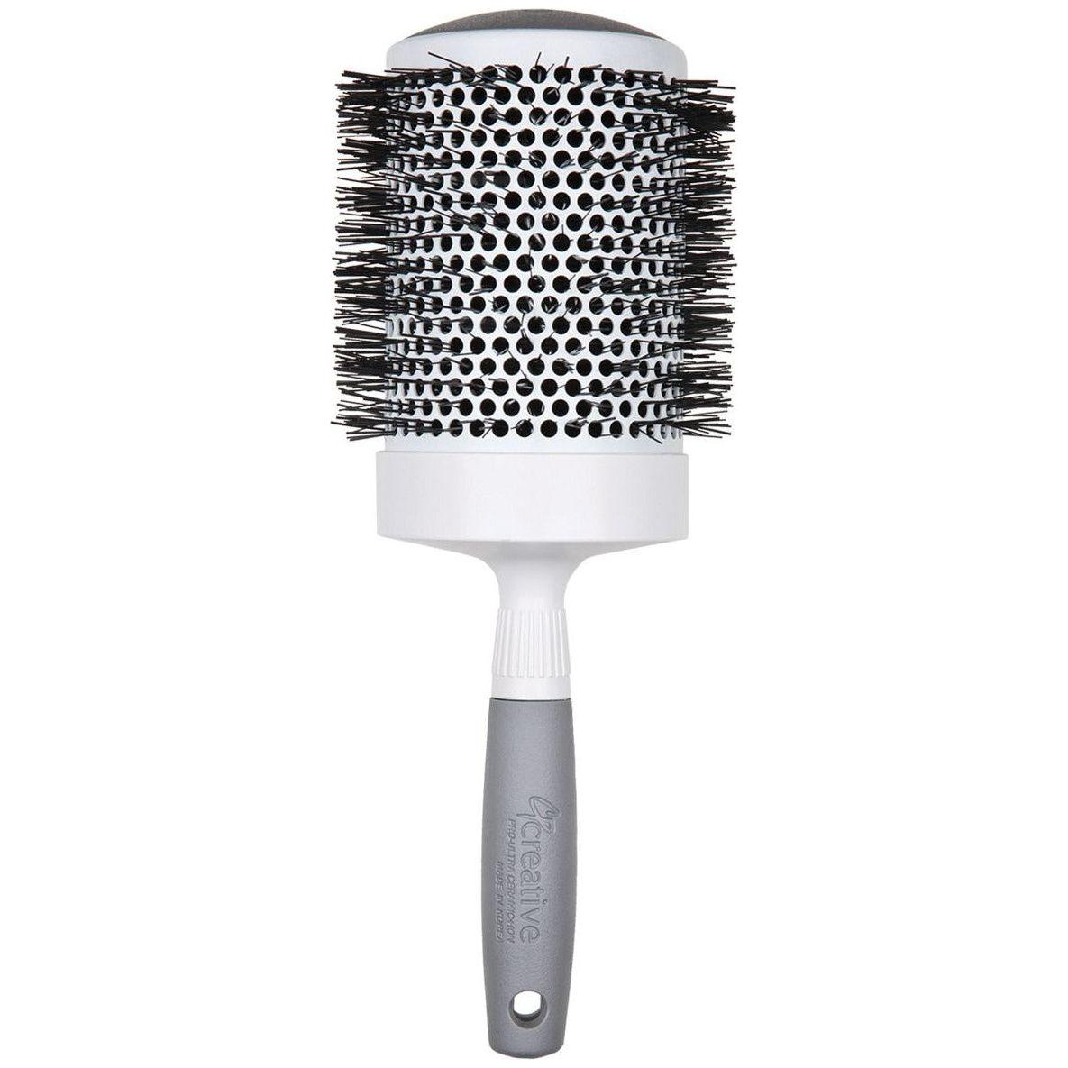 Pasteur Pharmacy Pro Ultra Ceramic Thermal Round Hair Brush with a round barrel and bristles for styling and blow-drying.