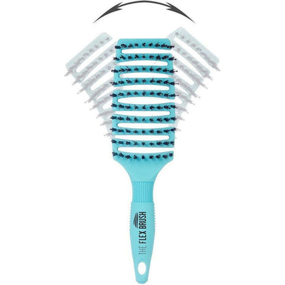 Blue XL mixed bristle hair brush from Pasteur Pharmacy, The Flex Brush, designed for gentle detangling and styling.