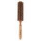 Eco-friendly Pasteur Pharmacy 6-inch cork barrel round hair brush with boar bristles for gentle styling and scalp comfort.