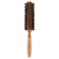 Eco-friendly extended 6-inch cork barrel round hair brush with boar bristles from Pasteur Pharmacy, designed for gentle styling.