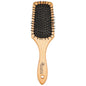 Eco-friendly wood paddle hair brush with nylon bristles from Pasteur Pharmacy, featuring natural birchwood for gentle styling.