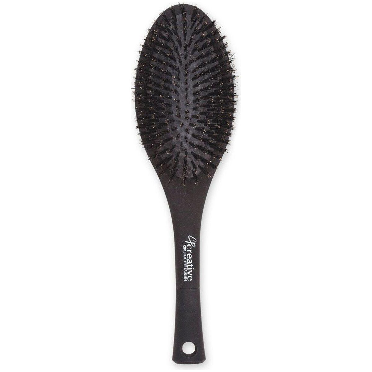 Pasteur Pharmacy static-free paddle hair brush 3403-SI with ergonomic handle and gentle bristles for smooth styling.