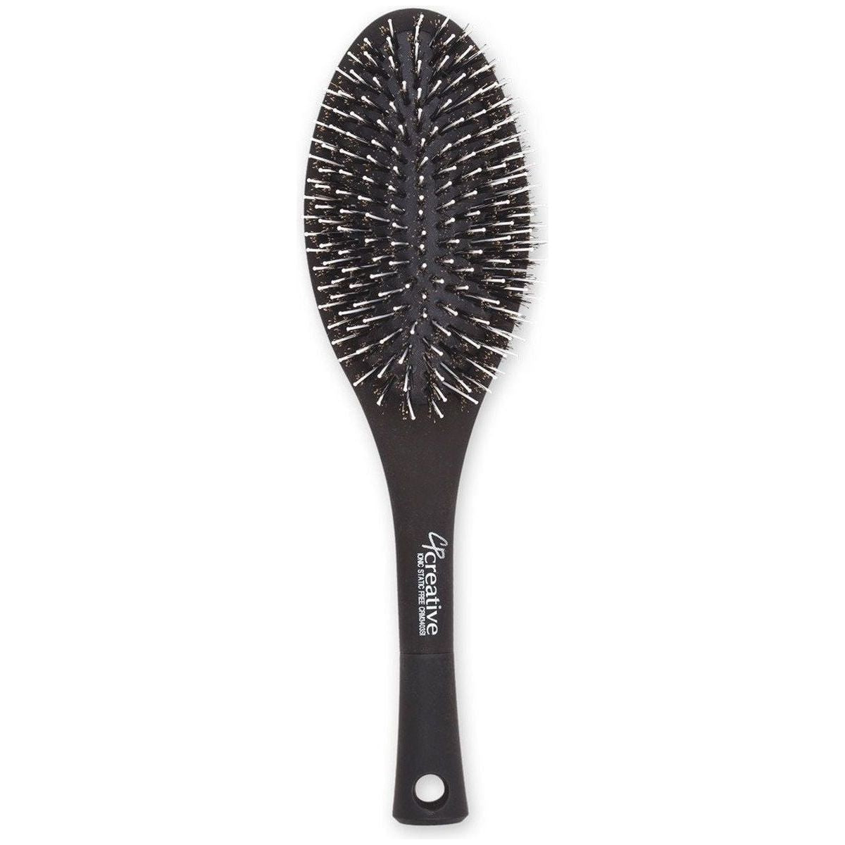 Pasteur Pharmacy static-free paddle hair brush 3403-SI with wide, smooth bristles for gentle detangling and styling.