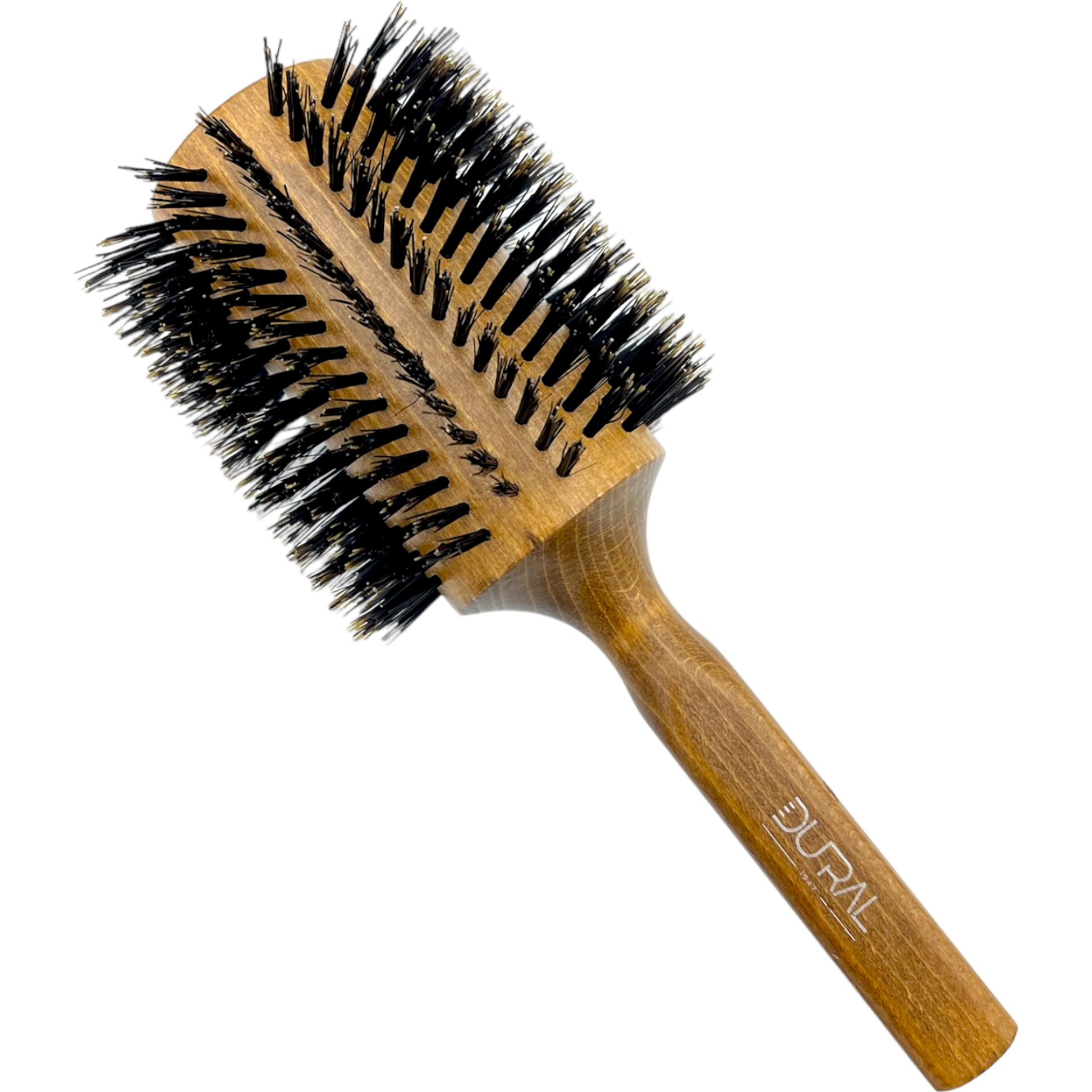 Dural Beech wood Round-Styler hair brush with boral bristles, 18 rows, designed for styling and volume.