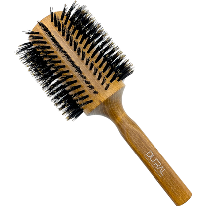 Dural Beech wood Round-Styler hair brush with boral bristles, 18 rows, designed for styling and volume.