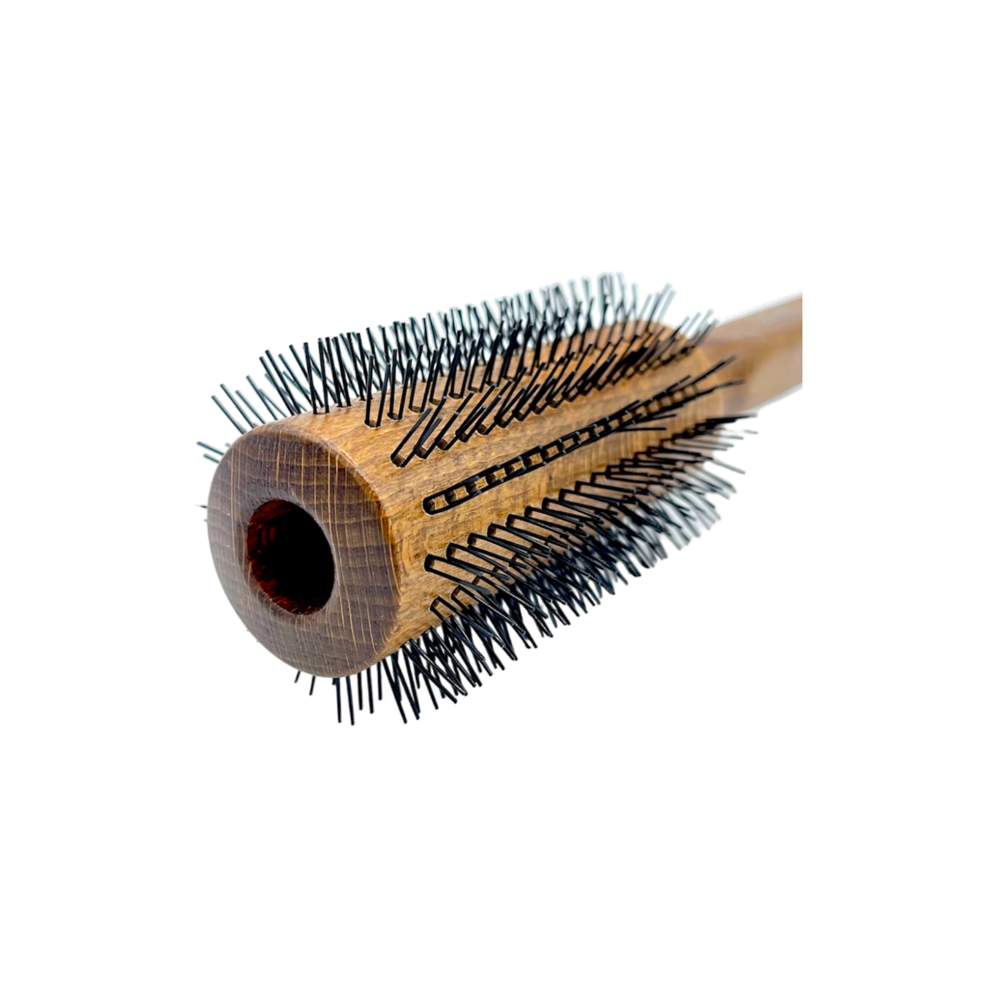 Dural beech wood round-styler hair brush with nylon pins and 16 rows for styling, by Pasteur Pharmacy.