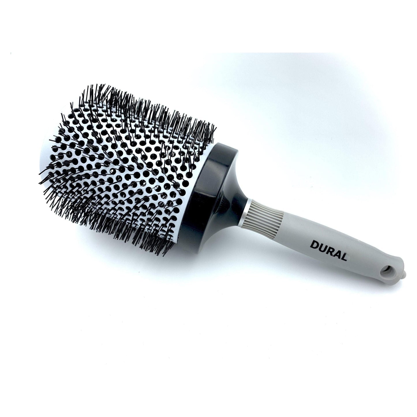 Dural Ceramic Hot Curling Brush by Pasteur Pharmacy with 80mm heat-resistant nylon pins for styling hair.