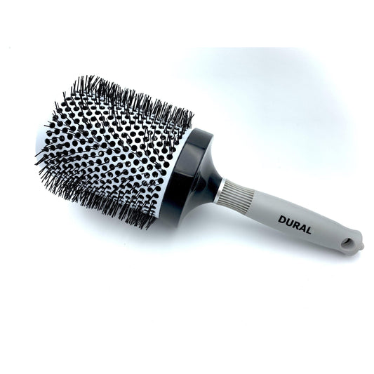 Dural Ceramic Hot Curling Brush by Pasteur Pharmacy with 80mm heat-resistant nylon pins for styling hair.