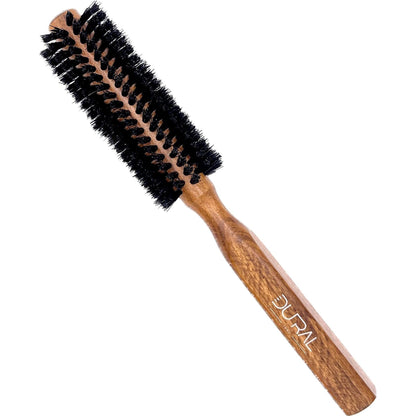 Dural Hair Brush with 12 rows, wood handle, pure wild boar bristles, designed for gentle, effective hair styling and detangling.