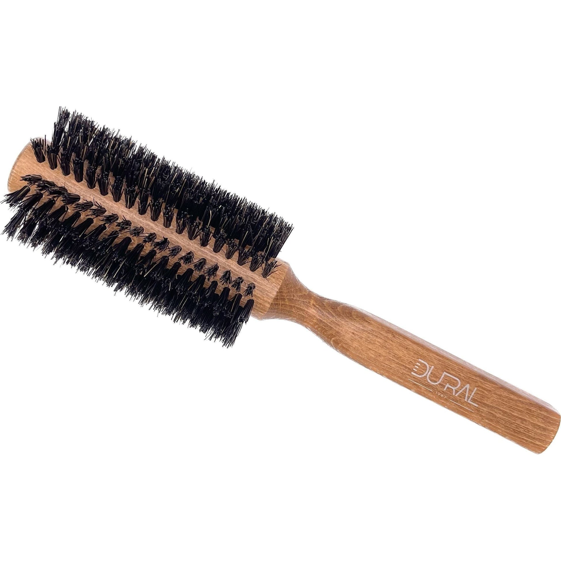 Dural Hair Brush by Pasteur Pharmacy with 14 rows, wooden handle, pure wild boar bristles for gentle hair styling.