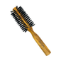 Dural olive wood round hair brush with boar bristles and 10 rows, natural wood handle, for smooth styling and hair detangling.