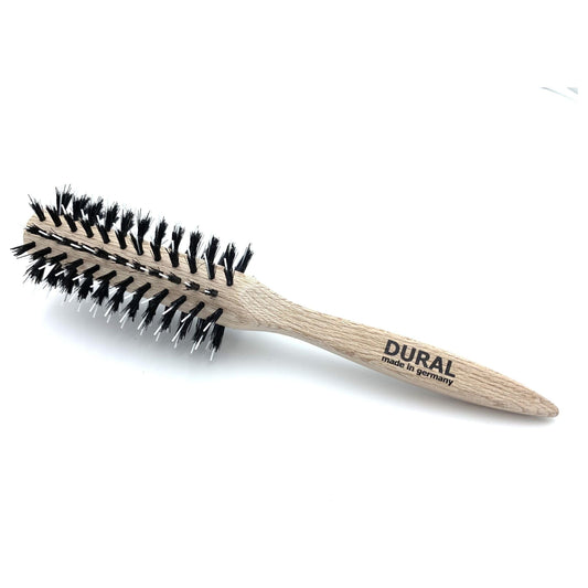 Dural Pin Styler hair brush by Pasteur Pharmacy with boar bristles, white nylon pins, and beech wood handle for styling and hair care.