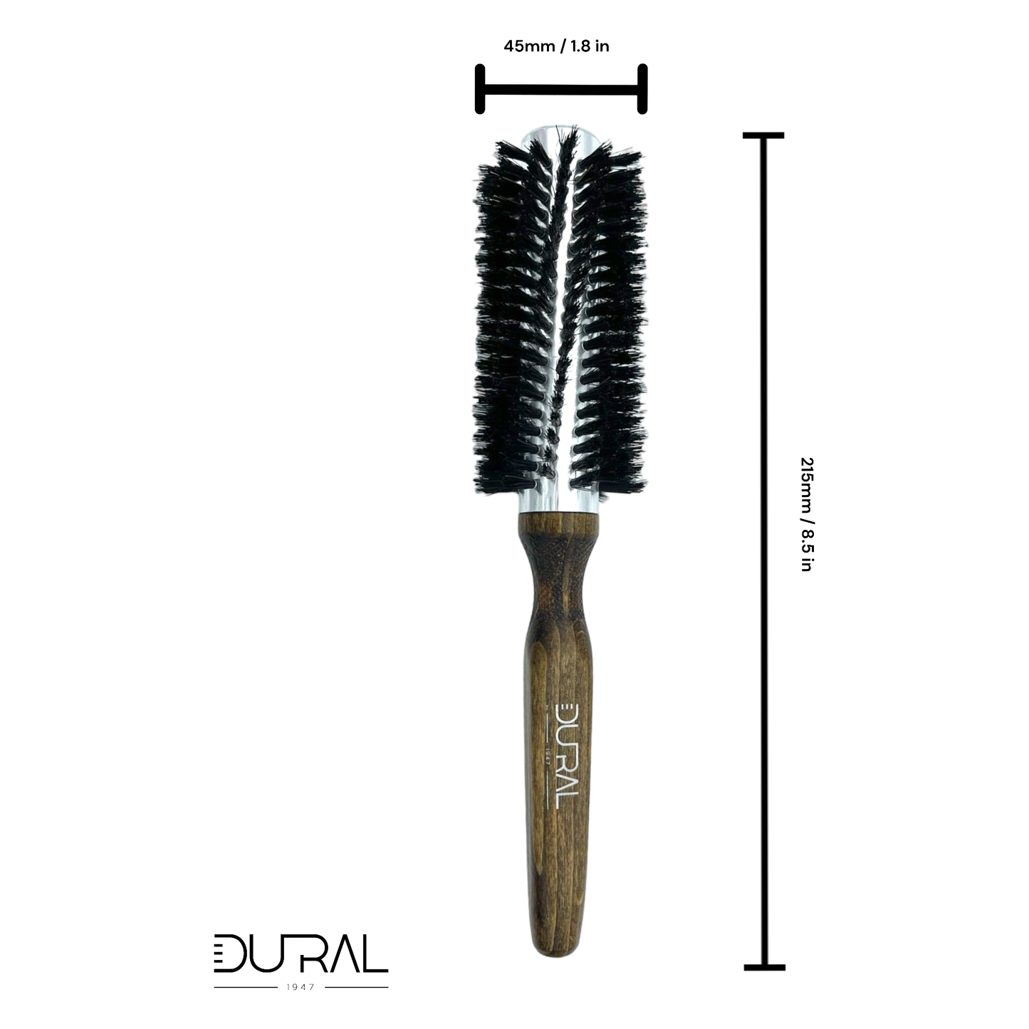 Dural Quick-Styler beech wood hairbrush with boar bristles, 12-row hairbrush for smooth styling by Pasteur Pharmacy