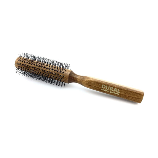Dural round styler hair brush with nylon pins and beech wood handle for styling, designed by Pasteur Pharmacy.