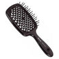 Janeke black travel-size hair brush with compact design, ideal for on-the-go styling and hair detangling.
