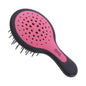 Janeke Mini SuperBrush black and pink hair brush with compact design, Model No. 71SP220, ideal for styling and detangling hair.