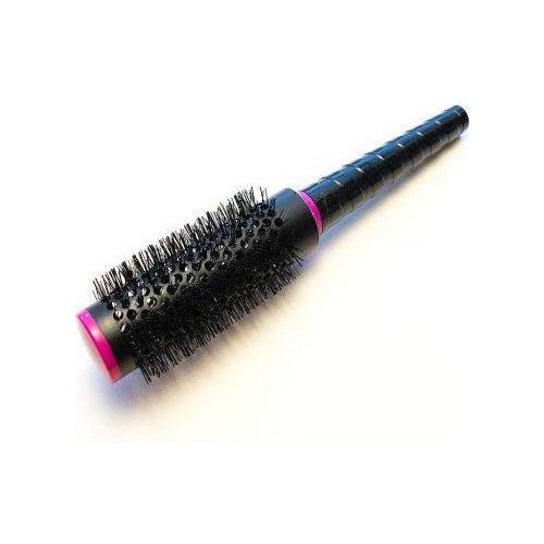 Janeke Spiral Thermal Round Hair Brush SP513C-ALM with wooden handle and bristles for styling and curling hair.