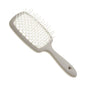Janeke Superbrush grey and white hair brush, designed for smooth detangling and gentle styling, with ergonomic handle.