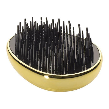 Kent Pebble Gold shampoo and scalp massage detangler hair brush by Pasteur Pharmacy, with soft bristles and ergonomic handle.