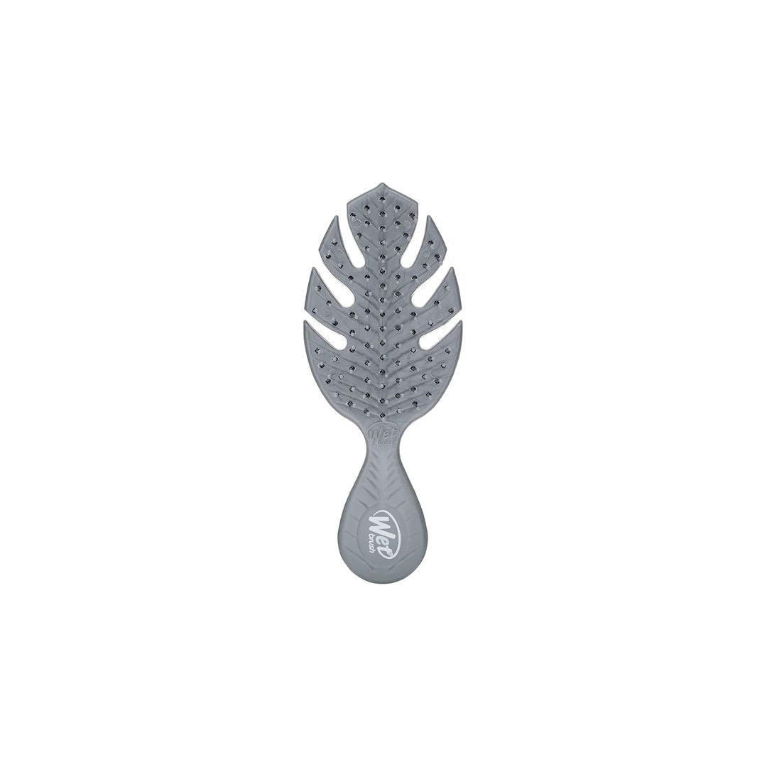 Mini grey Wet Brush Go Green Detangler hair brush by Pasteur Pharmacy, 2 oz, designed for gentle detangling and hair care.