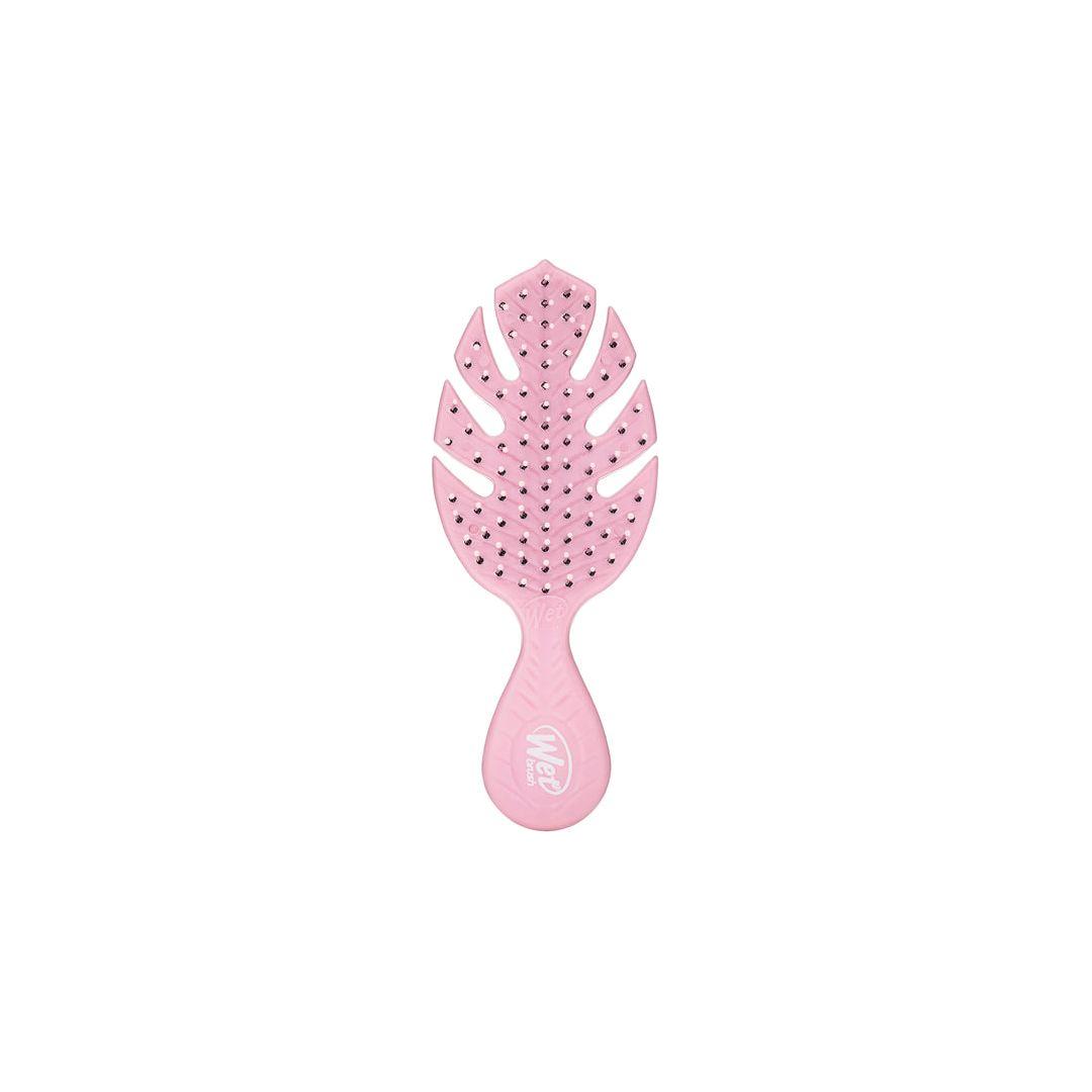 Pink Wet Brush Go Green Mini Detangler hair brush by Pasteur Pharmacy for detangling and gentle hair care, 2 oz size.