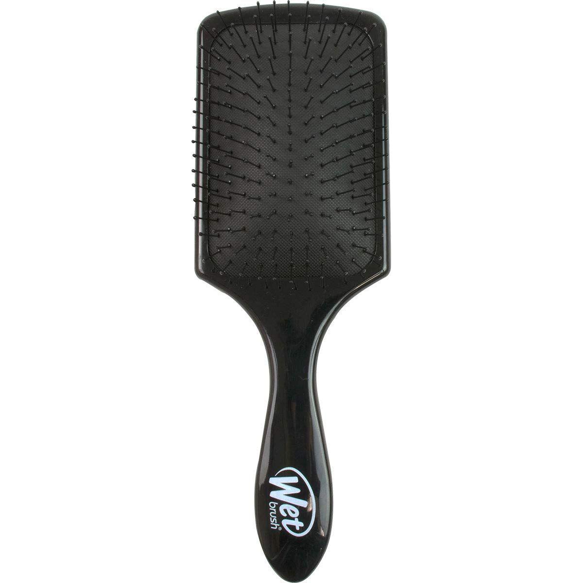 Black Wet Brush Paddle Detangler hair brush from Pasteur Pharmacy, designed for gentle detangling and smooth styling.