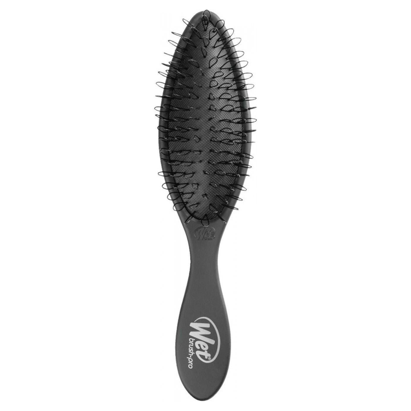 Wet Brush Pro Epic Extension Hair Brush in black with flexible bristles for detangling and styling hair.