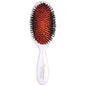 Classic white paddle hair brush with boar bristles from Pasteur Pharmacy, designed for gentle hair detangling and styling.