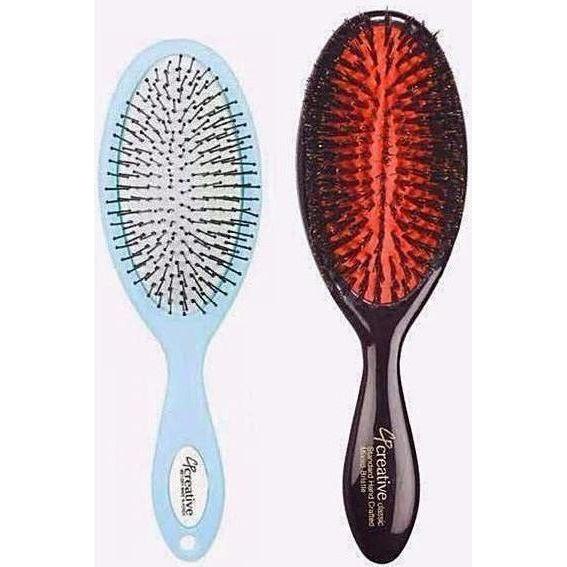 Pasteur Pharmacy Wet/Dry and Classic Paddle Hair Brush Set with standard combs for styling and detangling hair.