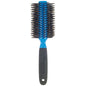Azzurro Wood Barrel Round Boar Bristle Hair Brush with natural wood handle and densely packed boar bristles for gentle styling.