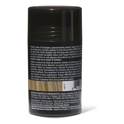 Toppik Hair Building Fibers in Medium Blonde, 0.42 oz, for natural-looking hair volume and density.