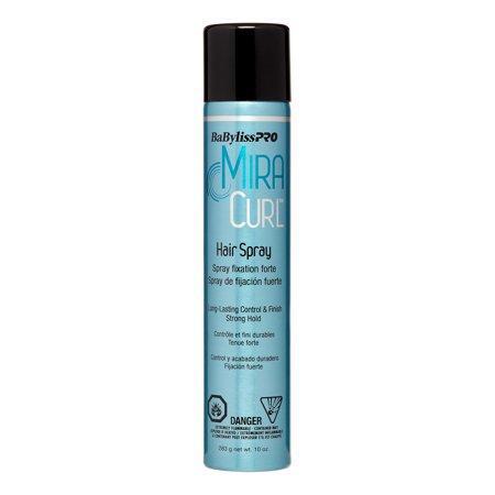 BaByliss PRO Miracurl Hair Spray in 10 Fl. Oz bottle, hair care product with spray nozzle, designed for styling and hold