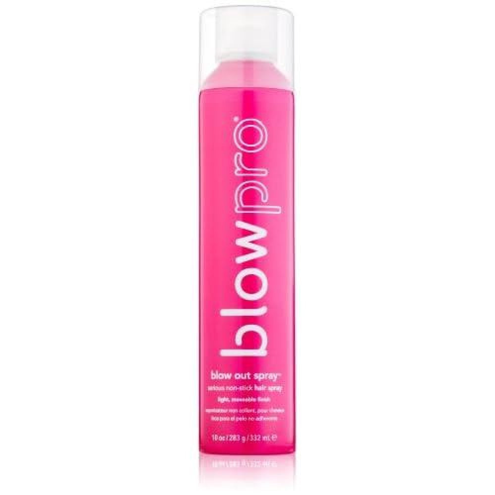 Blowpro Blow Out Serious Non-Stick Hairspray in 10 oz spray bottle for long-lasting hold and shine, styled for professional hair care.