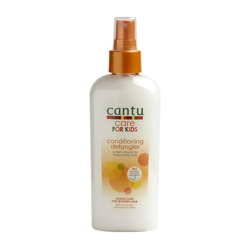 Cantu Kids Detangler 6 oz hair care product, featuring a colorful spray bottle designed for children’s hair.