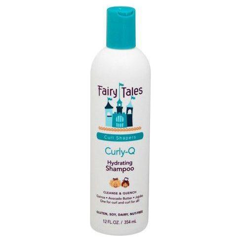Fairy Tales Curly-Q Hydrating Shampoo bottle from Pasteur Pharmacy, 12 oz, for curly hair hydration and gentle cleansing.