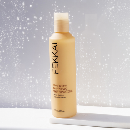 Fekkai Salon Professional Essential Shea Shampoo bottle, 8 fl oz, in a hair care product image