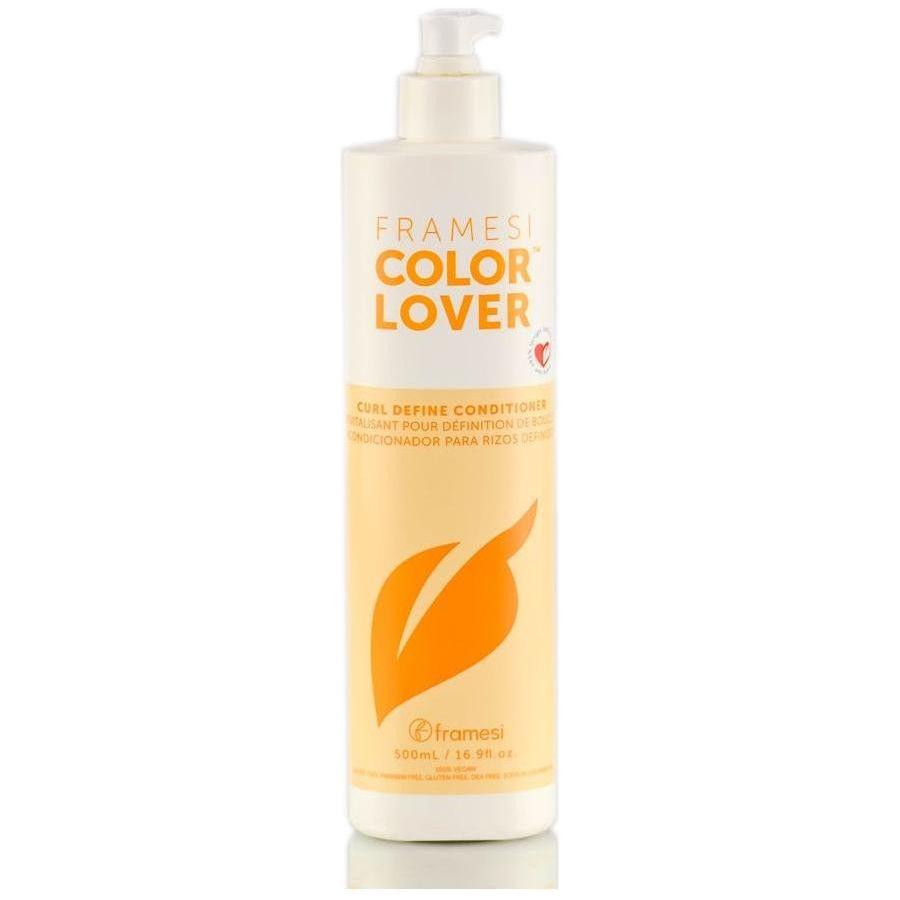 Framesi Color Lover Curl Define Conditioner for curly hair, 500ml, moisturizing hair care product with vibrant packaging.