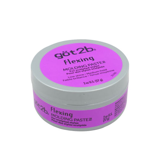 Got2b Molding Paste by Pasteur Pharmacy, flexible hair styling product in a jar, for shaping and hold.