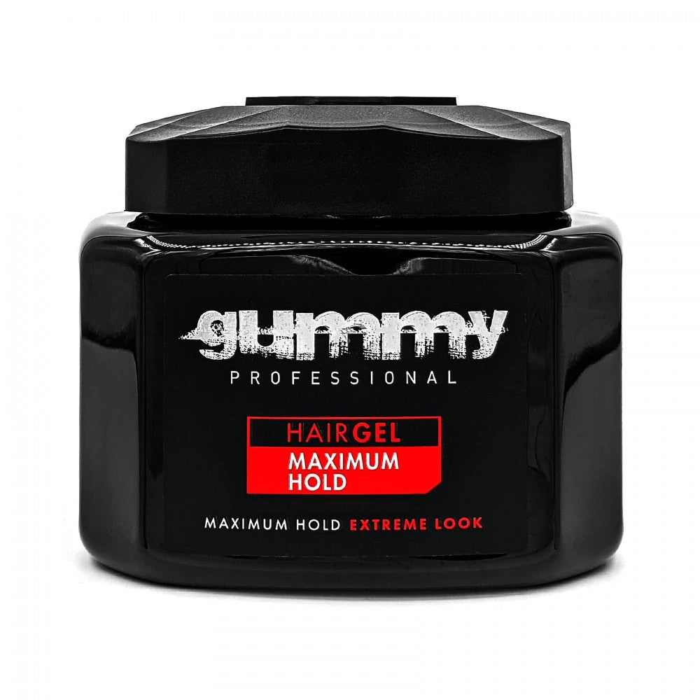 Gummy Hair Gel by Pasteur Pharmacy, maximum hold hair gel with extreme look, 23.66 oz, for strong, styled hair.