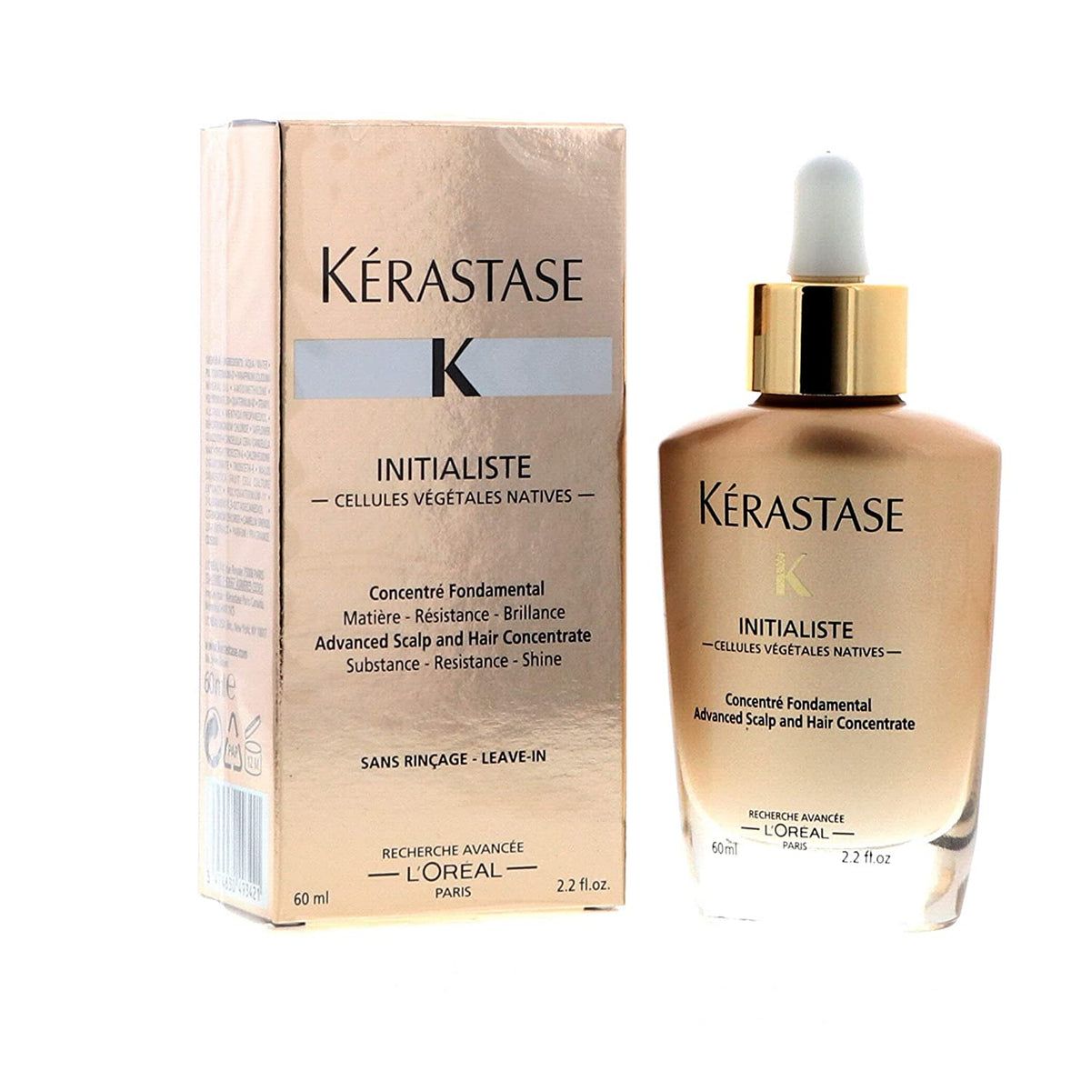 Kerastase Initialiste advanced scalp and hair concentrate bottle, 60ml, for nourishing hair care and scalp health.