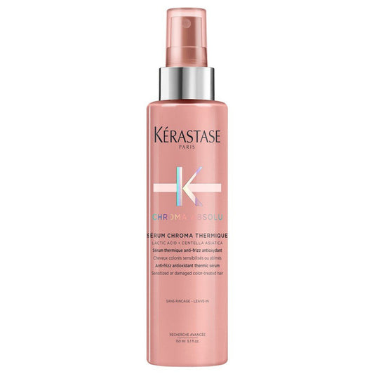 Kerastase Serum Chroma Thermique hair care product in 150ml bottle, designed to protect and hydrate color-treated hair.