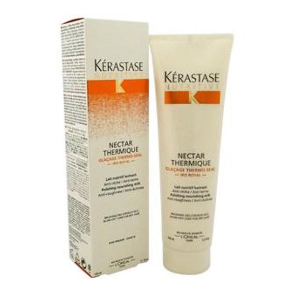 Kerastase Nutritive Nectar Thermique nourishing milk for dry hair in 150ml bottle, hair care product for smoothing and polishing.