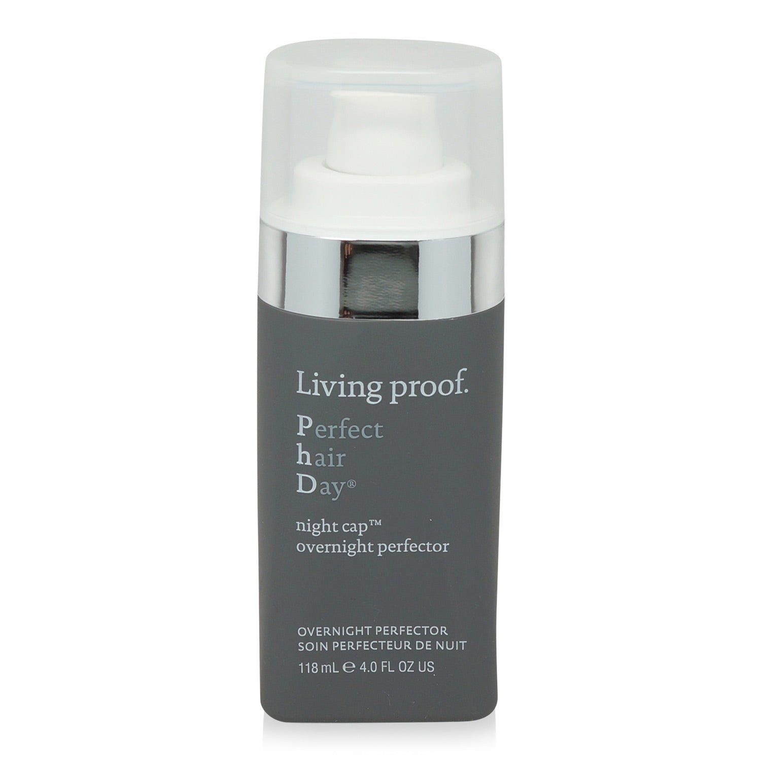 Living Proof Perfect Hair Day Night Cap Overnight Perfector in 4 oz, a hair care product for smooth, nourished hair overnight.