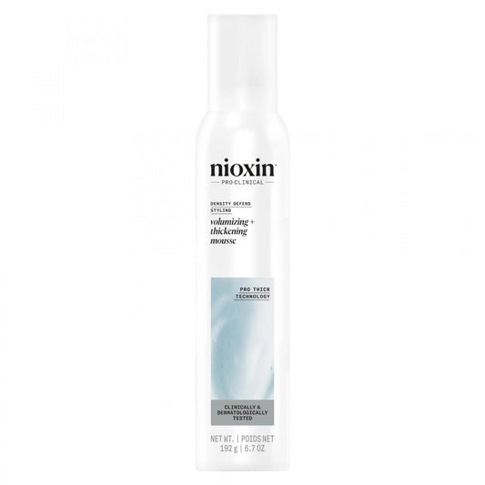 Nioxin Pro Clinical Volumizing and Thickening Mouse in 6.7 oz bottle, hair care product for added volume and thickness
