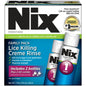 Nix Lice Killing Creme Rinse Family Pack with two 2 fl oz bottles and nit combs for effective lice treatment and removal.