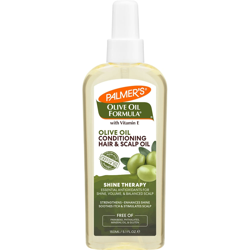 Palmer's Olive Oil Hair Care Conditioner Spray in a 5.1 oz bottle, designed to nourish and moisturize hair with natural olive oil.