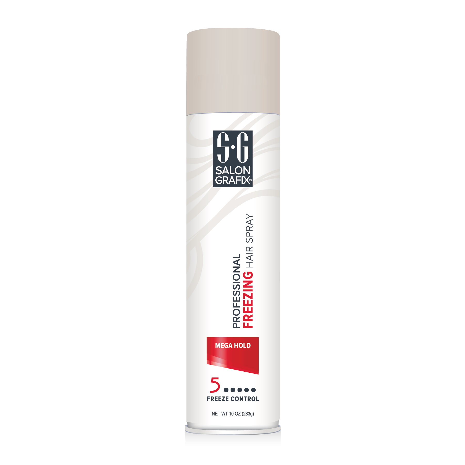 Salon Grafix Professional Freezing Mega Hold Hair Spray in 10 oz bottle, designed for strong, long-lasting hair hold.