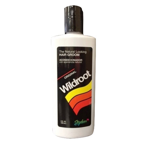 Wild Root Original Hair Groom in 8 oz bottle, natural hair care product by Pasteur Pharmacy for styling and grooming.